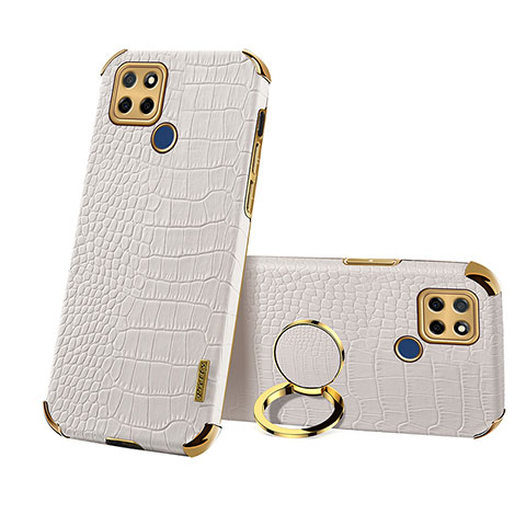 Funda Lujo Cuero Carcasa XD5 para Realme V3 5G Blanco