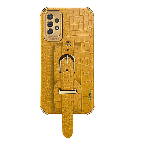 Funda Lujo Cuero Carcasa XD5 para Samsung Galaxy A53 5G Amarillo