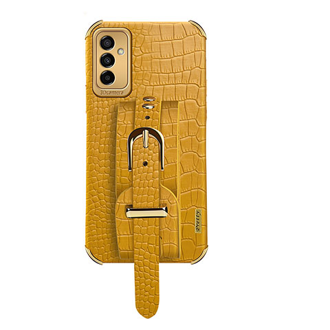 Funda Lujo Cuero Carcasa XD5 para Samsung Galaxy F23 5G Amarillo