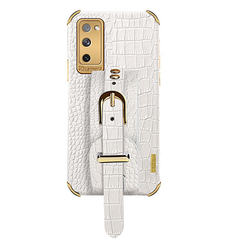 Funda Lujo Cuero Carcasa XD5 para Samsung Galaxy S20 FE 4G Blanco