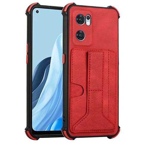 Funda Lujo Cuero Carcasa Y01B para OnePlus Nord CE 2 5G Rojo