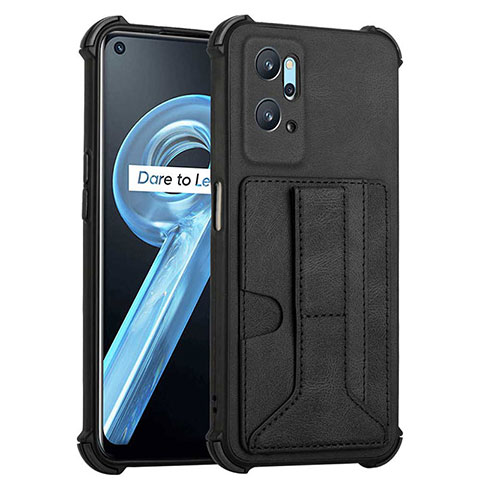 Funda Lujo Cuero Carcasa Y01B para Oppo A96 4G Negro