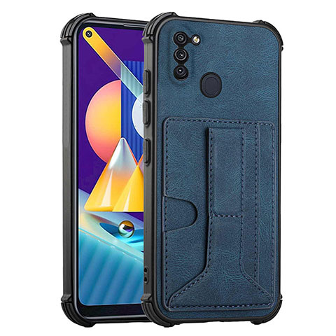 Funda Lujo Cuero Carcasa Y01B para Samsung Galaxy A11 Azul