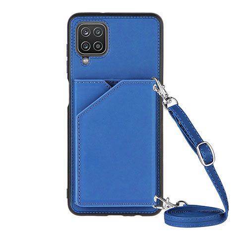 Funda Lujo Cuero Carcasa Y01B para Samsung Galaxy A12 5G Azul