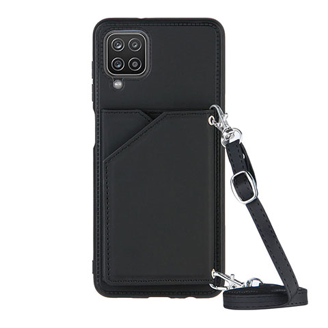 Funda Lujo Cuero Carcasa Y01B para Samsung Galaxy A12 5G Negro