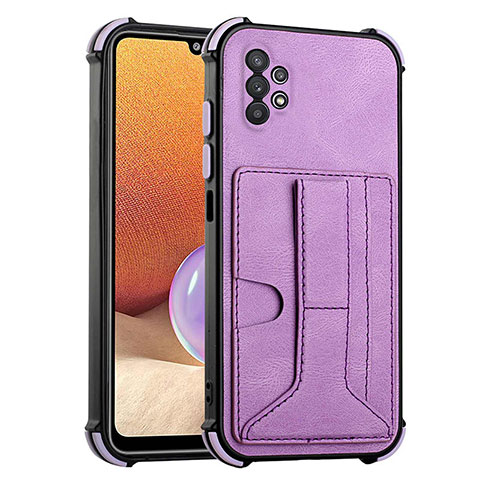 Funda Lujo Cuero Carcasa Y01B para Samsung Galaxy A32 4G Morado