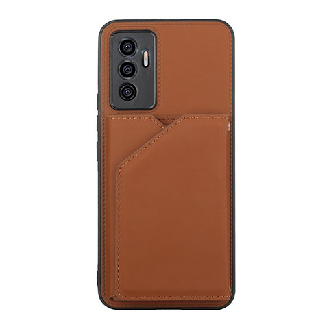 Funda Lujo Cuero Carcasa Y01B para Vivo V23e 5G Marron