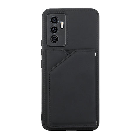 Funda Lujo Cuero Carcasa Y01B para Vivo V23e Negro