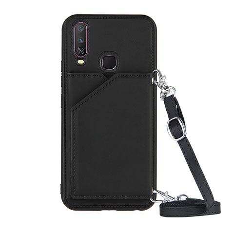 Funda Lujo Cuero Carcasa Y01B para Vivo Y3s Negro