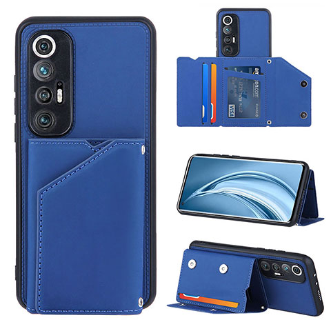 Funda Lujo Cuero Carcasa Y01B para Xiaomi Mi 10S 5G Azul