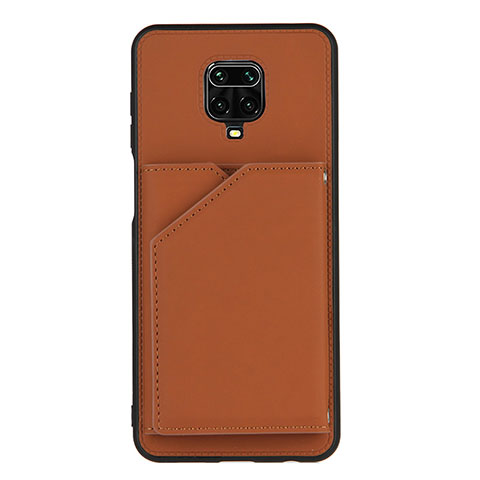 Funda Lujo Cuero Carcasa Y01B para Xiaomi Poco M2 Pro Marron