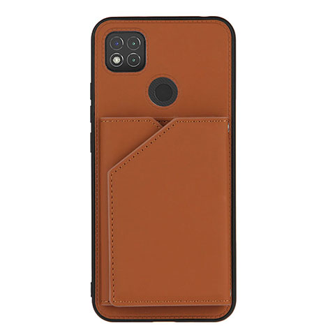 Funda Lujo Cuero Carcasa Y01B para Xiaomi Redmi 10A 4G Marron