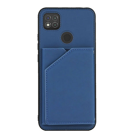 Funda Lujo Cuero Carcasa Y01B para Xiaomi Redmi 9 India Azul