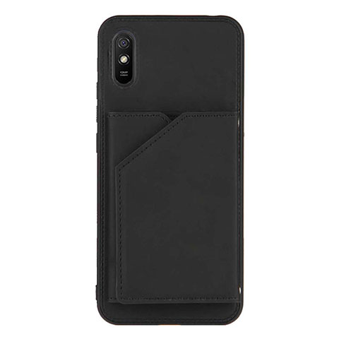 Funda Lujo Cuero Carcasa Y01B para Xiaomi Redmi 9i Negro