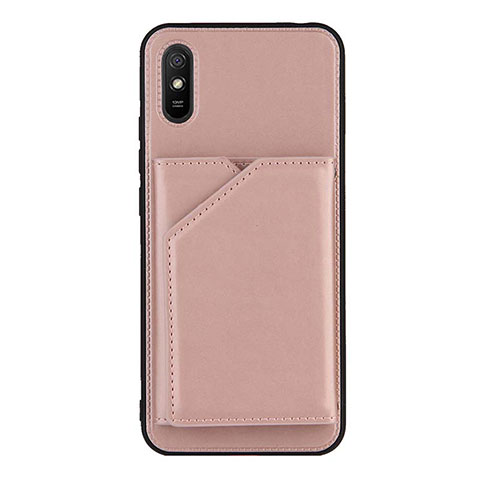 Funda Lujo Cuero Carcasa Y01B para Xiaomi Redmi 9i Oro Rosa