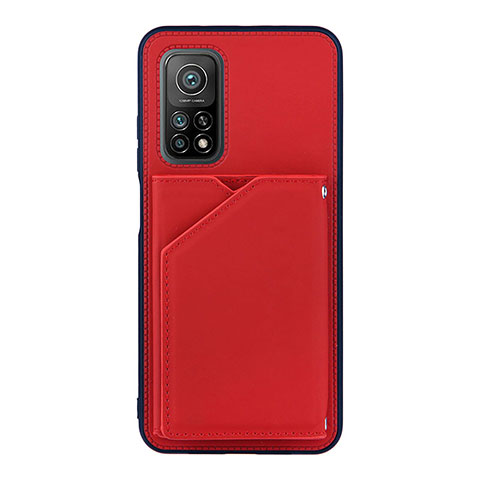 Funda Lujo Cuero Carcasa Y01B para Xiaomi Redmi K30S 5G Rojo