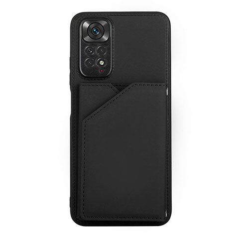 Funda Lujo Cuero Carcasa Y01B para Xiaomi Redmi Note 11 4G (2022) Negro