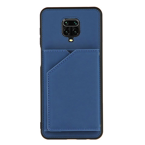 Funda Lujo Cuero Carcasa Y01B para Xiaomi Redmi Note 9 Pro Azul