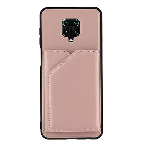 Funda Lujo Cuero Carcasa Y01B para Xiaomi Redmi Note 9 Pro Max Oro Rosa