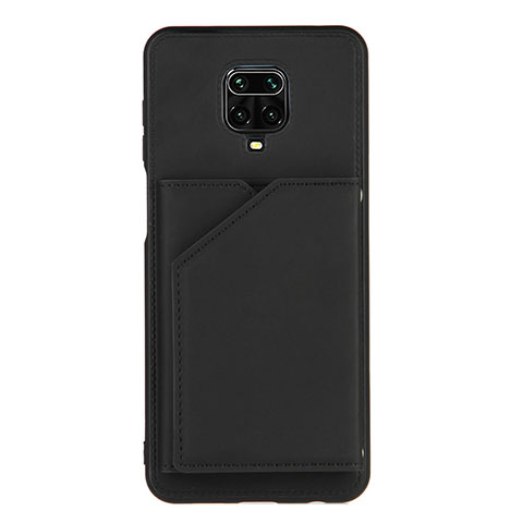 Funda Lujo Cuero Carcasa Y01B para Xiaomi Redmi Note 9 Pro Negro