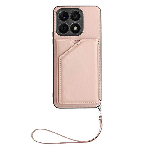 Funda Lujo Cuero Carcasa Y02B para Huawei Honor X8a 4G Oro Rosa