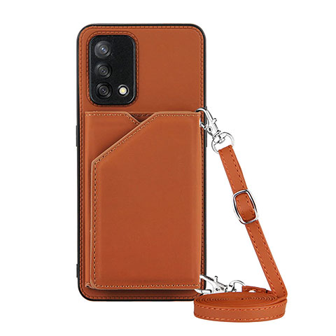 Funda Lujo Cuero Carcasa Y02B para Oppo A74 4G Marron