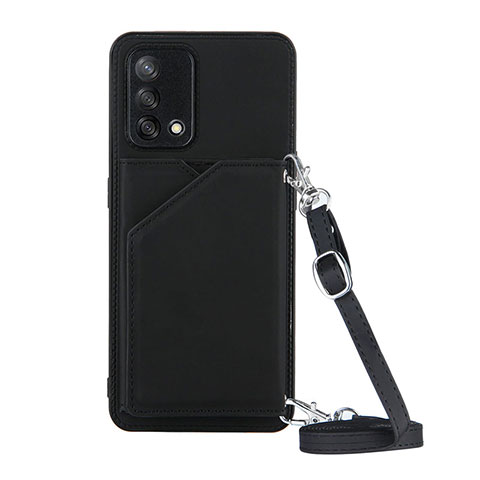 Funda Lujo Cuero Carcasa Y02B para Oppo A95 4G Negro