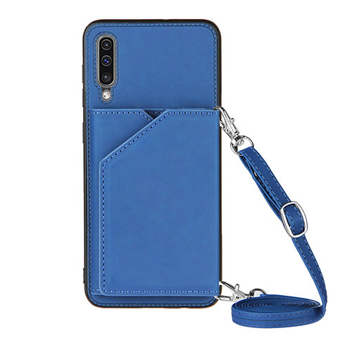 Funda Lujo Cuero Carcasa Y02B para Samsung Galaxy A30S Azul