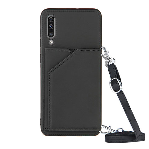 Funda Lujo Cuero Carcasa Y02B para Samsung Galaxy A30S Negro