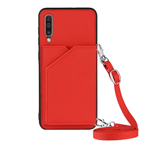 Funda Lujo Cuero Carcasa Y02B para Samsung Galaxy A30S Rojo