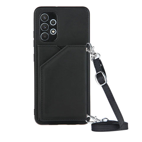 Funda Lujo Cuero Carcasa Y02B para Samsung Galaxy A32 5G Negro