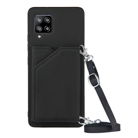 Funda Lujo Cuero Carcasa Y02B para Samsung Galaxy A42 5G Negro