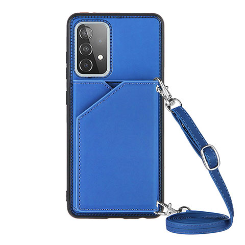 Funda Lujo Cuero Carcasa Y02B para Samsung Galaxy A52s 5G Azul