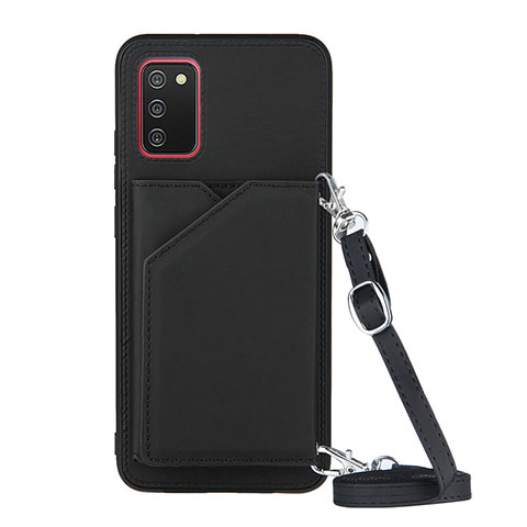 Funda Lujo Cuero Carcasa Y02B para Samsung Galaxy M02s Negro