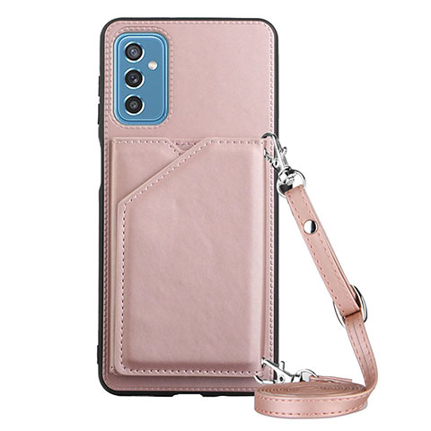 Funda Lujo Cuero Carcasa Y02B para Samsung Galaxy M52 5G Oro Rosa