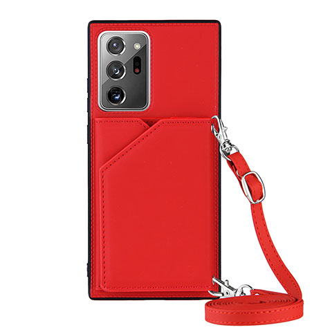 Funda Lujo Cuero Carcasa Y02B para Samsung Galaxy Note 20 Ultra 5G Rojo