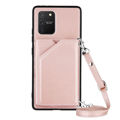 Funda Lujo Cuero Carcasa Y02B para Samsung Galaxy S10 Lite Oro Rosa