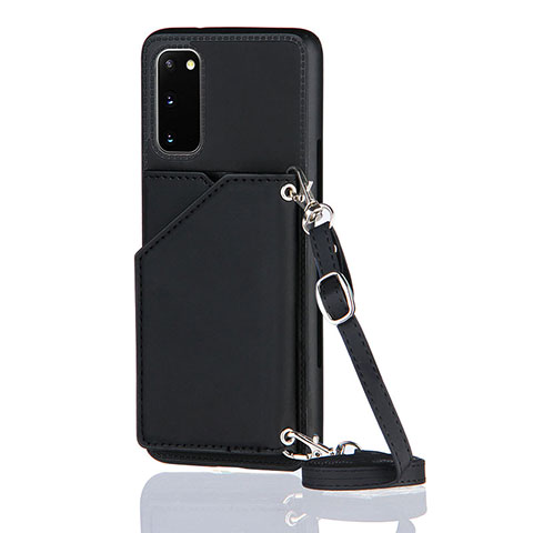 Funda Lujo Cuero Carcasa Y02B para Samsung Galaxy S20 5G Negro