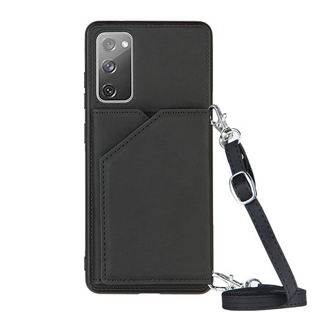 Funda Lujo Cuero Carcasa Y02B para Samsung Galaxy S20 FE (2022) 5G Negro