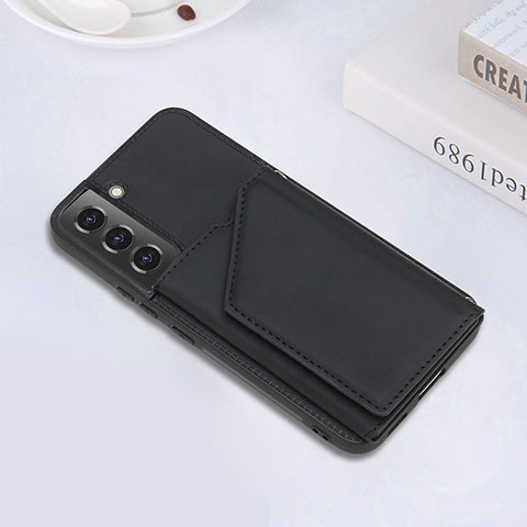 Funda Lujo Cuero Carcasa Y02B para Samsung Galaxy S21 FE 5G Negro