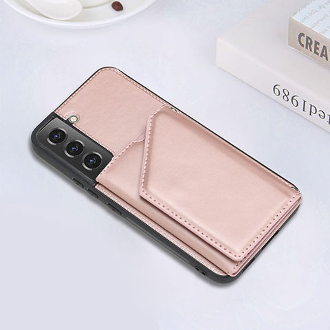 Funda Lujo Cuero Carcasa Y02B para Samsung Galaxy S23 Plus 5G Oro Rosa