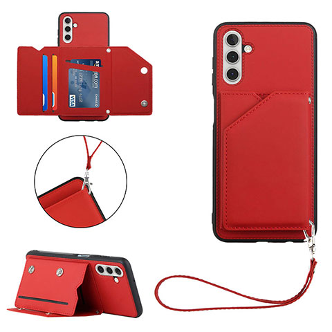 Funda Lujo Cuero Carcasa Y03B para Samsung Galaxy A13 5G Rojo