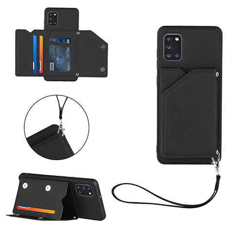 Funda Lujo Cuero Carcasa Y03B para Samsung Galaxy A31 Negro