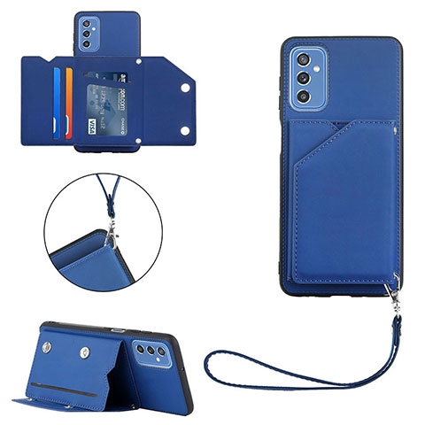 Funda Lujo Cuero Carcasa Y03B para Samsung Galaxy M52 5G Azul