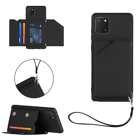 Funda Lujo Cuero Carcasa Y03B para Samsung Galaxy M60s Negro