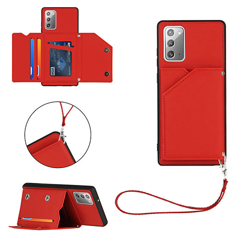 Funda Lujo Cuero Carcasa Y03B para Samsung Galaxy Note 20 5G Rojo