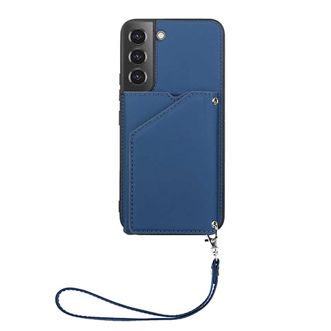 Funda Lujo Cuero Carcasa Y03B para Samsung Galaxy S21 5G Azul