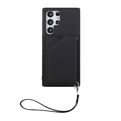 Funda Lujo Cuero Carcasa Y03B para Samsung Galaxy S21 Ultra 5G Negro