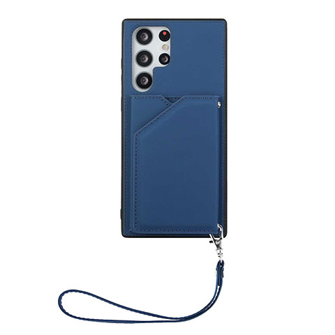 Funda Lujo Cuero Carcasa Y03B para Samsung Galaxy S25 Ultra 5G Azul