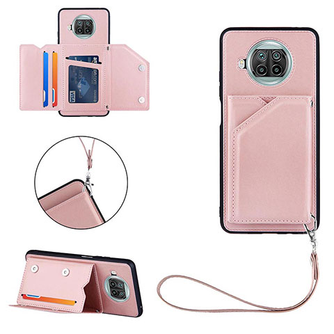 Funda Lujo Cuero Carcasa Y03B para Xiaomi Mi 10i 5G Oro Rosa